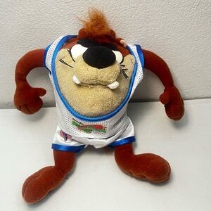 Looney Tunes Space Jam 1996 TAZ Tasmanian Devil Plush Toy 9” Officially Licensed